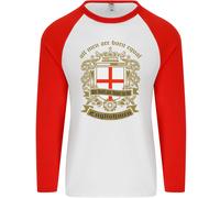 Tutti Uomo Sono Nato Equal Inglese Inghilterra Uomo L/S Baseball T-Shirt