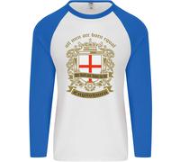 Tutti Uomo Sono Nato Equal Inglese Inghilterra Uomo L/S Baseball T-Shirt
