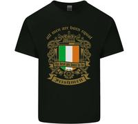 Tutti Uomo Sono Nato Equal Irlandese Irlanda Uomo Cotone T-Shirt