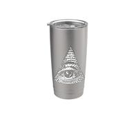 TUTTI VEDERE OCCHIO DI DIO DIVINA PROVIDENZA ILLUMINATI Bicchiere termico in acciaio inox doppia parete