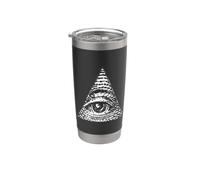 TUTTI VEDERE OCCHIO DI DIO DIVINA PROVIDENZA ILLUMINATI Bicchiere termico in acciaio inox doppia parete