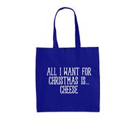 Tutti Voglio Per Natale È Formaggio - Tela Borsa Grande - Divertente Cheddar