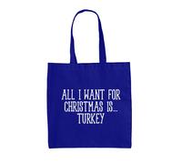 Tutti Voglio Per Natale È Turchia - Tela Borsa Grande - Divertente Amore Cena