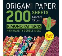 Tuttle Publishi Origami Paper 200 sheets Kimono Patterns (Rilegatura flessibile)