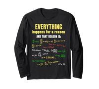 Tutto accade per una ragione Teoria del caos Matematica divertente Maglia a Manica