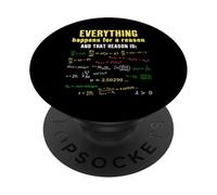 Tutto accade per una ragione Teoria del caos Matematica divertente PopSockets PopGrip Adesivo
