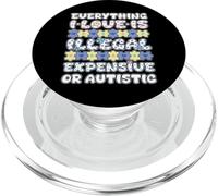 Tutto ciò che amo illegale costoso o autistico PopSockets PopGrip per MagSafe