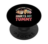 Tutto ciò che amo mi fa male allo stomaco Amanti del cibo co PopSockets PopGrip Adesivo