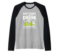 Tutto ciò Che Faccio Ubriaco Non Sono io AI Alcohol Intelligence Maglia con Maniche Raglan