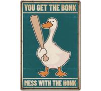 Tutto ciò che ottieni sono schiaffi - Silly Goose Vintage Metal Sign Home Decor 1 pz 12×8 pollici per casa, bagno, giardino, toilette, camera da letto, bar, caffetteria Decorazione da parete in ferro