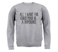 Tutto Ciò Che Voglio Per Natale È Una Superbike - Felpa Per Bambini - Super Bike