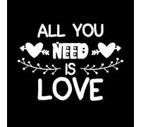 Tutto ciò di cui hai bisogno è amare le texture e la calligrafia Adesivi artistici in vinile 50.4x68.9cm Decorazione carrozzeria auto Bianco