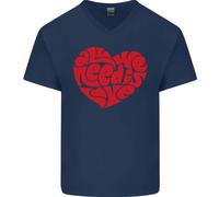 Tutto Ciò Di Cui Hai Bisogno È Amore Cuore Pace Maglietta Cotone A V Per Uomo