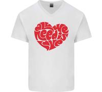 Tutto Ciò Di Cui Hai Bisogno È Amore Cuore Pace Maglietta Cotone A V Per Uomo