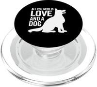 Tutto ciò di cui hai bisogno è amore e un cane PopSockets PopGrip per MagSafe