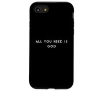 Tutto ciò di cui hai bisogno è Dio - Mood religioso minimalista Custodia per iPhone SE (2020) / 7/8