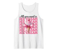 Tutto ciò di Cui Hai Bisogno è Ice Cream Cone Girl Mom Pink Coquette Fiocco Canotta