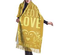 Tutto Ciò Di Cui Hai Bisogno È L'Amore Mandala Romantico In Oro Invernale Sciarpe Scialle Classiche Foulard Con Nappe Moda Sciarpa Con Nappe Elegante Scialle