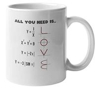 Tutto ciò di cui hai bisogno è l'amore. Tazza regalo di tè e caffè per matematica per mago della matematica, genio, secchione, nerd, matematico, analista, studenti, professori, istruttori, insegnanti,