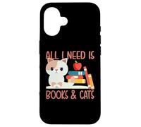 Tutto ciò di cui ho bisogno è libro e gatti Custodia per iPhone 16