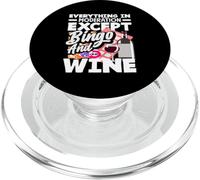 Tutto con moderazione tranne Bingo e vino PopSockets PopGrip per MagSafe