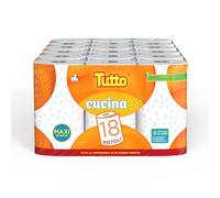 Tutto Cucina Jolly, Maxi Scorta 18 rotoli Asciugatutto Decorato con Motivo Geometrico, Tecnologia HI-PER per Massima Assorbenza e Resistenza, In Pura Cellulosa FSC® MIX, Imballo Riciclato min. 50%