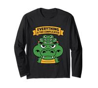 Tutto è Troppo Complicato Coccodrillo nervoso Meme Maglia a Manica