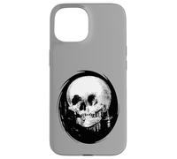 Tutto è vanità: il riflesso del cranio nello specchio è ritagliato Custodia per iPhone 15