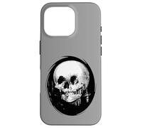 Tutto è vanità: il riflesso del cranio nello specchio è ritagliato Custodia per iPhone 16 Pro