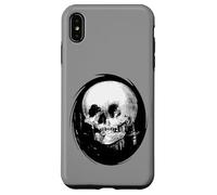 Tutto è vanità: il riflesso del cranio nello specchio è ritagliato Custodia per iPhone XS Max