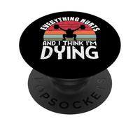 Tutto fa male e penso che sto morendo allenamento di sollevamento pesi PopSockets PopGrip Adesivo
