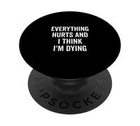 Tutto fa male e penso di morire divertente PopSockets PopGrip Adesivo