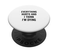 Tutto fa male e penso di morire divertente PopSockets PopGrip Adesivo