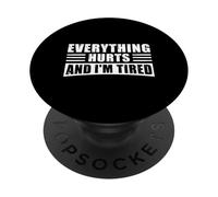 Tutto fa male e sono stanco - Divertente allenamento in palestra fitness PopSockets PopGrip Adesivo