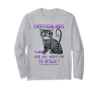 Tutto fa male e vuoi che io sorrida gatto fibromialgia Maglia a Manica