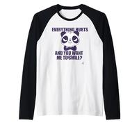 Tutto Fa Male E Vuoi Che Sorridi? Panda Fibromylagia Maglia con Maniche Raglan