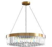 Tutto il corpo della lampada in rame Lampadario moderno in vetro con gocce di pioggia Illuminazione Lampada da soffitto con sorgente luminosa a LED con montaggio a incasso,semplice e bello