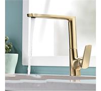 Tutto Il lavandino a lavabo Freddo e Caldo del Bacino calmo di Rame, Acqua Oro in Ottone Spazzolato, Rubinetto da Cucina