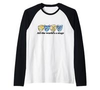 Tutto Il Mondo è Una Commedia teatrale e Una tragedia Mask Maglia con Maniche Raglan
