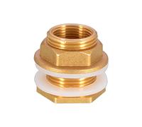 Tutto il rame 1/2 "3/4" 1 '' acqua per serbatoio connettore tubo da giardino paratia raccordo dado con gomma facile da inserire raccordi idraulici maschio femmina filettato WC