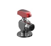 Tutto il rame addensato valvola ad angolo nucleo a sfera interruttore triangolo caldo e freddo G1/2 4 punti scaldabagno WC grande flusso(A)