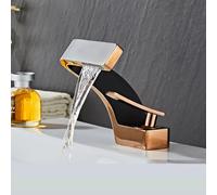 Tutto il rame creativo cascata calda e fredda rubinetti del bacino in bagno