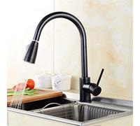 Tutto il rame nichel disegno Orb spray vernice nera antico miscelatore acqua fredda con doccetta estraibile rubinetto cucina lavello maniglia singola rotazione filo(Orb Spray Black Paint)