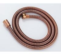 Tutto il tubo antipioggia in rame antico doccia doppia fibbia tubo oro nero elettroplaccato ugello tubo ingresso acqua tubo palmare, 1,5 m tubo di crittografia oro rosa