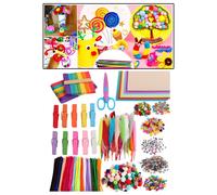 Tutto in uno kit per artigianato artistico bastoni forbici piuma set per ragazzi