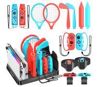 Tutto in uno per Switch/Switch OLED Kit di accessori per giochi sportivi per set di interruttori Supporto di archiviazione per N-Switch
