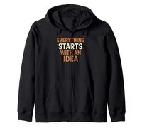 Tutto Inizia con un'idea Bronzo Felpa con Cappuccio