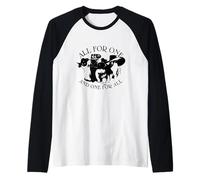 Tutto per Uno Tre Musketeers Gatti Dumas Maglia con Maniche Raglan