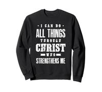 Tutto Posso in Cristo Versetto Bibbia Fede Shirt Felpa