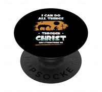 Tutto Posso In Cristo Versetto Bibbia Fede Shirt PopSockets PopGrip Adesivo